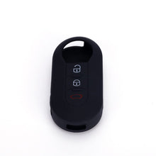 Carica l'immagine nel visualizzatore di Gallery, Cover Guscio Chiave Silicone Gomma Compatibile con Fiat 500 500L Panda Punto Qubo Lancia Ypsilon Delta 3 Tasti Custodia 