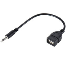 Carica l'immagine nel visualizzatore di Gallery, Ziyan Cavo adattatore audio AUX da 3,5 mm maschio a USB A femmina, convertitore per autoradio, per autoradio, GPS, CD, D