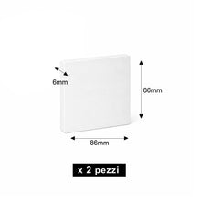 Carica l'immagine nel visualizzatore di Gallery, Copertura cieca specifica per presa telefonica tripolare. Ad incastro no biadesivi. Placca cireca dimensioni 86x86mm - 2