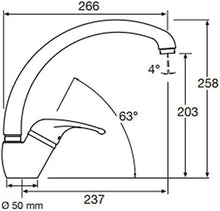 Carica l'immagine nel visualizzatore di Gallery, SQUADO Miscelatore Monocomando per Lavello Cucina, Design Moderno con Canna Curva Girevole 360°, Finitura Avena Sabbia B