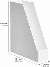 Carica l'immagine nel visualizzatore di Gallery, Amazon Basics Plastic Organizer - Portariviste, bianco - confezione da 2