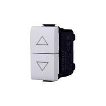 Carica l'immagine nel visualizzatore di Gallery, Elektronova Pulsante doppio 1P+1P saliscendi (no interbloccato) compatibile Bticino Matix colore bianco - Confezione 1 p