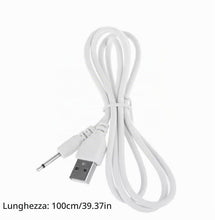 Carica l'immagine nel visualizzatore di Gallery, 2 Pack | USB Cavo a CC 2,5mm con Connettore 18mm | 1 Metro Cavo di Ricarica USB A Maschio a CC 2,5mm 5V | Per Vibratori,