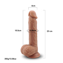Carica l'immagine nel visualizzatore di Gallery, Dildo realistico in silicone da 22cm per principianti con a forte ventosa per gioco a mani libere, dildo anale con asta 