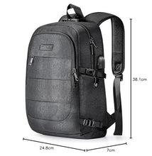 Carica l'immagine nel visualizzatore di Gallery, Tzowla Zaino Porta PC Universitari Uomo e Donna,Zaino da Viaggio Impermeabile Antifurto di Ricarica USB e Serratura per Notebook da 15/15,6 Pollici,Zaino da Giorno Sottile Lavoro Business-Nero