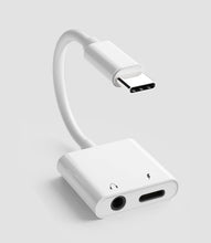 Carica l'immagine nel visualizzatore di Gallery, Adattatore USB C a Jack Auricolare Cavo(2 in 1) Auricolare 3.5mm Audio Cuffia Caricabatterie USB-C Compatibile per Samsu