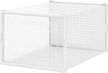 Carica l'immagine nel visualizzatore di Gallery, BAKAJI 12 x Scatole Portascarpe Impilabili in Plastica con Copechi, Assemblaggio Facile, Porta Scarpe Salvaspazio Trasparenti, Contenitori Box Organizer Portaoggetti, (Set 12 Pz, 35 x 25 x 19 cm)