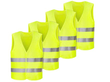 Carica l'immagine nel visualizzatore di Gallery, Anlising Gilet di Sicurezza, 4PCS Giallo Giubbotto di Sicurezza Riflettente, Gilet di Sicurezza ad Alta visibilità,Gilet