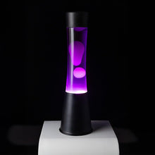 Carica l'immagine nel visualizzatore di Gallery, Fisura - Lampada lava viola. Base nera, liquido viola e lava bianca. Lampada di lava a effetto rilassante. Con lampadina