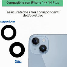 Carica l'immagine nel visualizzatore di Gallery, Fotocamera Posteriore Vetro Lente di Ricambio per iPhone 14 e 14 Plus con Adesivo Preinstallato e Kit di Strumenti di Ri