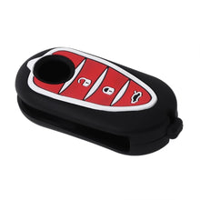 Carica l'immagine nel visualizzatore di Gallery, Cover Chiave compatibile per Alfa Romeo Giulietta Mito – Custodia Telecomando 3 Tasti in Silicone Rosso e Bianco – Gusci