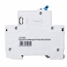 Carica l'immagine nel visualizzatore di Gallery, Interruttore Magnetotermico Differenziale 1P+N 32A 300mA 220V-6KA 2 moduli 300mA per Guida DIN - Protezione Circuiti e S