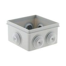 Carica l'immagine nel visualizzatore di Gallery, Zenitech - Set di 3 scatole di derivazione impermeabili, Quadrate, Bianco, Dimensioni di 80 x 80 x 46 mm, IP55