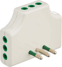 Carica l'immagine nel visualizzatore di Gallery, FANTON 82250 adattatore presa tripla piatta SALVASPAZIO - 1 spina italiana piccola 10A 3 prese italiane piccole (Confezi