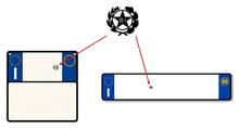 Carica l'immagine nel visualizzatore di Gallery, StampaGenerale® - 12 Pz Bollino Adesivo per Targa Auto e Moto con Stemma Logo RI in PVC Resistente e Impermeabile Facile