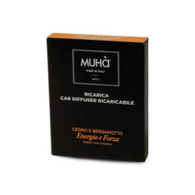 Carica l'immagine nel visualizzatore di Gallery, MUHA' | Profumatore Auto Ricarica, Fragranza Cedro e Bergamotto, Rilascio Graduale di Profumo