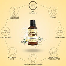 Carica l'immagine nel visualizzatore di Gallery, Flavour Drops sugar-free &amp; vegan 50ml Vanilla - Senza calorie e senza zucchero | Gocce aromatiche vegane per dolcificare
