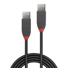 Carica l'immagine nel visualizzatore di Gallery, LINDY - Cavo USB 2.0 Tipo A a USB Tipo A, Cavetto USB Anthra Line 0.5 Metri, Tipo Maschio A/A, Velocità di Trasferimento