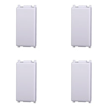 Carica l'immagine nel visualizzatore di Gallery, 4 Pezzi Falso Polo Compatibile con Vimar Plana Bianco | Tappo Copriforo Modulo Cieco per Serie Civile | Placca Interrutt