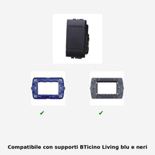 Carica l'immagine nel visualizzatore di Gallery, Interruttore 1P 16A Unipolare Colore Nero Compatibile Con Bticino Living International/Light 2 PZ