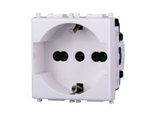 Carica l'immagine nel visualizzatore di Gallery, Kit Scatola Elettrica IP55, Completa Di Frutti Compatibile Con Vimar Plana, 4 Moduli Presa Schuko + Bipasso + Interrutto