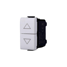 Carica l'immagine nel visualizzatore di Gallery, Elektronova Pulsante doppio 1P+1P saliscendi (no interbloccato) compatibile Bticino Matix colore bianco - Confezione 1 p