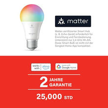 Carica l'immagine nel visualizzatore di Gallery, Lampadina LED smart Sengled (E27), abilitata per Matter i Alexa, multicolore, equivalente a 60 W, 800 LM, abbinamento istantaneo, compatibile con Matter richiesta, 2,4 GHz, Wi-Fi, confezione da 1