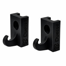 Carica l'immagine nel visualizzatore di Gallery, Duesse 2 Ganci per Zanzariere Scorrevoli Laterali – Alta Resistenza – Made in Italy – Colore Nero – Set da 2 Pezzi – Com