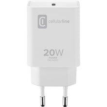 Carica l'immagine nel visualizzatore di Gallery, Cellularline | Caricabatterie da Rete | Caricabatterie da rete USB-C 20W per la carica alla massima velocità di iPhone 8