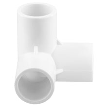 Carica l'immagine nel visualizzatore di Gallery, QWORK® 10 pezzi raccordi per tubi a 3 vie, diametro interno 20 mm (bianco), connettori angolari per tubi in plastica PVC