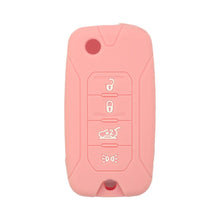Carica l'immagine nel visualizzatore di Gallery, Custodia protettiva in silicone compatibile con telecomando Jeep Renegade CV4757 a 4 pulsanti, corallo chiaro