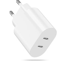 Carica l'immagine nel visualizzatore di Gallery, Caricatore USB C 20W 2-Porto Presa per iPhone 17/17 Air/17Pro/17 Pro Max/16/15/14/13/12/11 Plus Mini SE X XS XR, Samsung