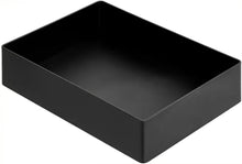 Carica l'immagine nel visualizzatore di Gallery, Amazon Basics Rettangolare Plastic Organizer - Vaschetta portaoggetti, 23.8 x 17 x 5 cm, nero