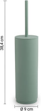 Carica l'immagine nel visualizzatore di Gallery, Gedy Sharon Scopino Bagno WC in Plastica Leggera e Resistente Colore Verde Salvia Opaco, Scopino WC con Ciuffo in Setole Nere in Nylon, Scopino Bagno da Appoggio, Portascopino 100% Made in Italy