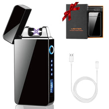 Carica l'immagine nel visualizzatore di Gallery, Idee Regalo per Papà, Regali Festa del Papà, Accendino Elettrico, USB Accendino Elettronico Touchscreen Antivento Senza Fiamma Accendino Ricaricabile Accendino, Regali Uomini, Papà, Lui