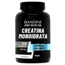 Carica l'immagine nel visualizzatore di Gallery, Bandini® Creatina Monoidrata 300 Compresse, Integratore da 3000mg per dose