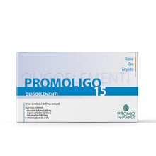 Carica l'immagine nel visualizzatore di Gallery, Promoligo 15 Rame/Oro/Argento – Oligoelementi – 20 Fiale da 2 ml