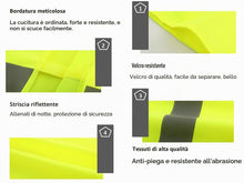 Carica l'immagine nel visualizzatore di Gallery, Anlising Gilet di Sicurezza, 4PCS Giallo Giubbotto di Sicurezza Riflettente, Gilet di Sicurezza ad Alta visibilità,Gilet