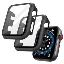 Carica l'immagine nel visualizzatore di Gallery, OFFCUP 2 Pezzi Nero Cover per Apple Watch Series 3 / Series 2, 42mm con Vetro Temperato, Copertura Completa Custodia Rig