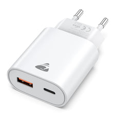 Carica l'immagine nel visualizzatore di Gallery, Caricatore USB C, Caricatore iPhone Ricarica Rapida Spina Presa usb Multiplo 20W Caricabatterie per iPhone 17 16 15 14 1
