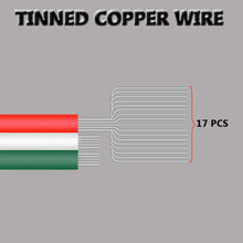 Carica l'immagine nel visualizzatore di Gallery, 30 M Cavo di Prolunga 3 Pin 22 AWG 3x0,32mm² per Collegamento Elettrico a 3 Colori Filo in Rame Stagnato per Strisce a L