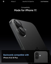 Carica l'immagine nel visualizzatore di Gallery, Spigen Glas.tR EZ Fit Optik Pro Protezione Fotocamera compatibile con iPhone 17, iPhone 16/16 Plus, 2 Pezzi, Nero, Anell