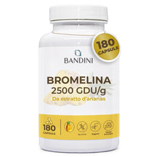 Carica l'immagine nel visualizzatore di Gallery, Bandini® Bromelina Forte 180 capsule gastroresistenti - 2500 GDU (1.000mg)