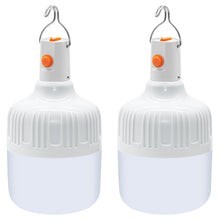 Carica l'immagine nel visualizzatore di Gallery, 2PCS Lampadina da Lavoro a Sospensione, Lanterna da Campeggio Portatile Luce a LED di Campeggio Ricaricabile, 3 Modalità