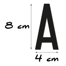 Carica l'immagine nel visualizzatore di Gallery, Serie Completa Di Lettere Adesive Altezza 8CM Per Targa Ripetitrice