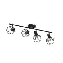 Carica l'immagine nel visualizzatore di Gallery, Dehobo Faretti LED Soffitto Orientabili 4 Luci E14 Metallo Nero