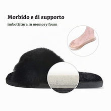 Carica l'immagine nel visualizzatore di Gallery, Pantofole Peluche Donna Ciabatte da Casa Comode Invernali Moda Scarpe Sandali Slippers
