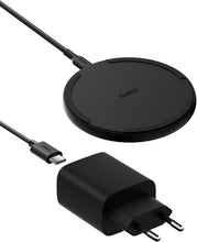 Carica l'immagine nel visualizzatore di Gallery, Belkin BoostCharge Caricatore Wireless Qi 15 W, Base Ricarica Rapida, Nero
