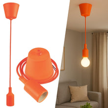 Carica l'immagine nel visualizzatore di Gallery, Jandei - Portalampada E27 in Silicone, Lampada a Sospensione con Cavo Regolabile da 90cm. Decorazione Soggiorno, Camera,