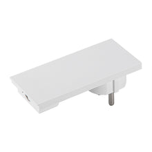 Carica l'immagine nel visualizzatore di Gallery, FANTON 80065 Spina schuko ultrapiatta salvaspazio orientabile 2P+T 16A mod. CLOCK Colore Bianco